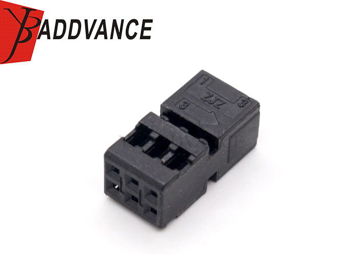 6 Pin Female Electrical Automotive Connector Black With Terminals For Car