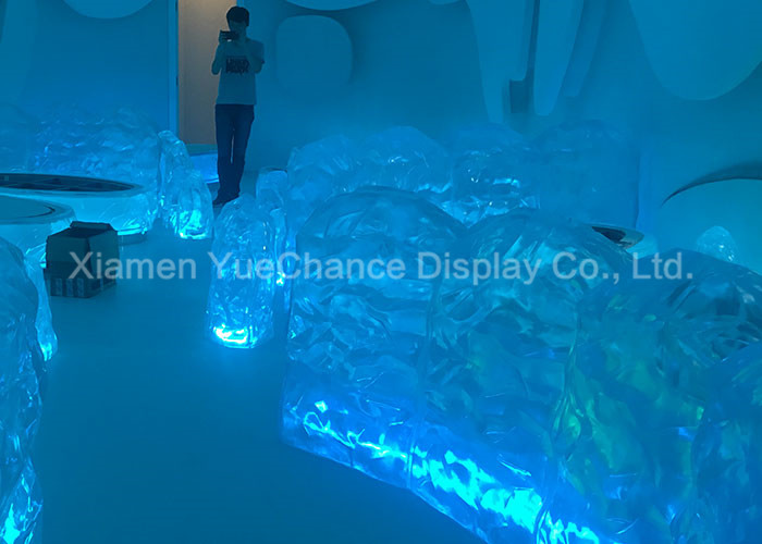 Hotel Custom Size Transparent Decoration Artificial Hollow Resin Ice Block