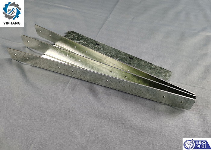 Galvanized Plate L Shaped Bracket Precision Sheet Metal Fabrication 12x4x5 Inch
