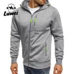 Cropped Moletons Hooded Fitness Slim Fit Jogger Sweat-shirt Bluza Casual Zipper