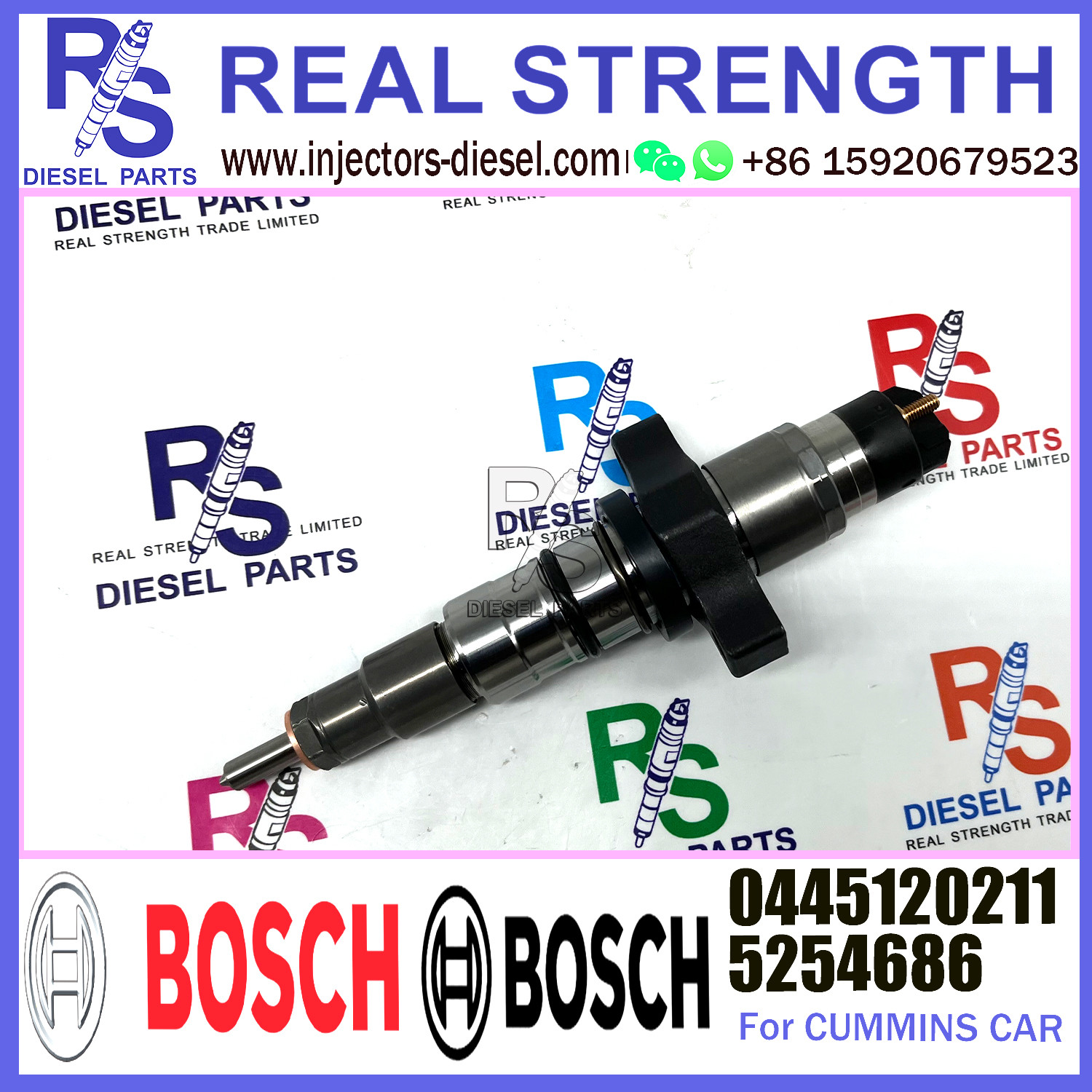Diesel Common Rail Injector Assembly 0445120211 5254686 for CUMMINS engine