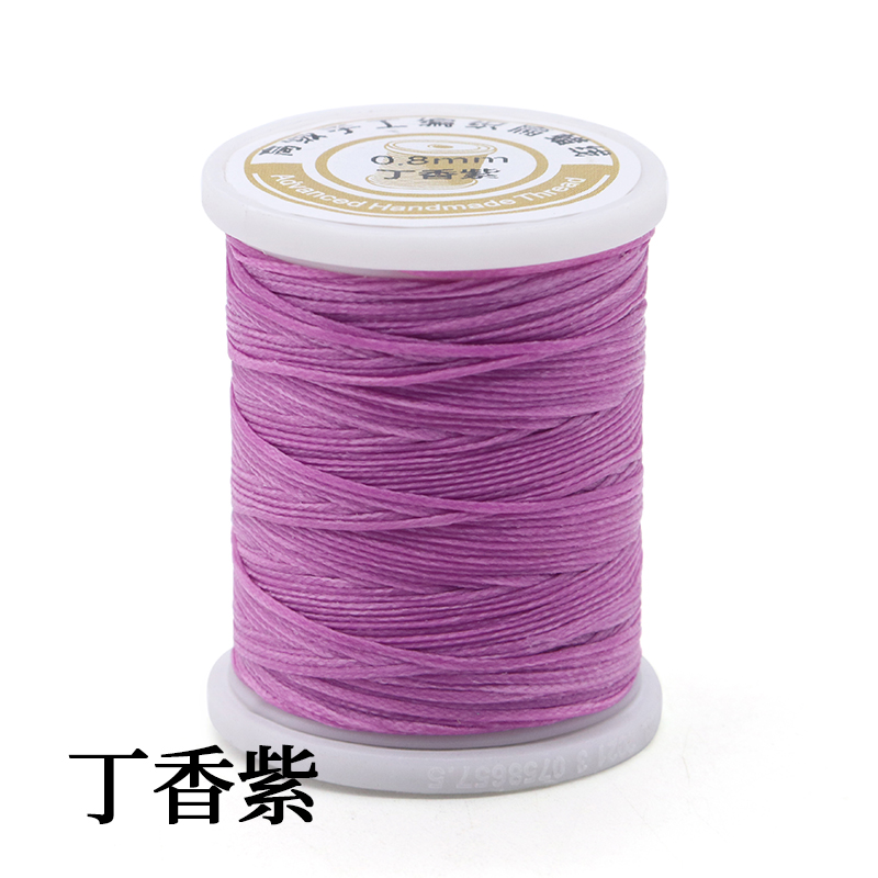 Crochet Bracelet Thread 0.8mm Strong and Durable Spun Wax Thread for Hand-stitched Knitting