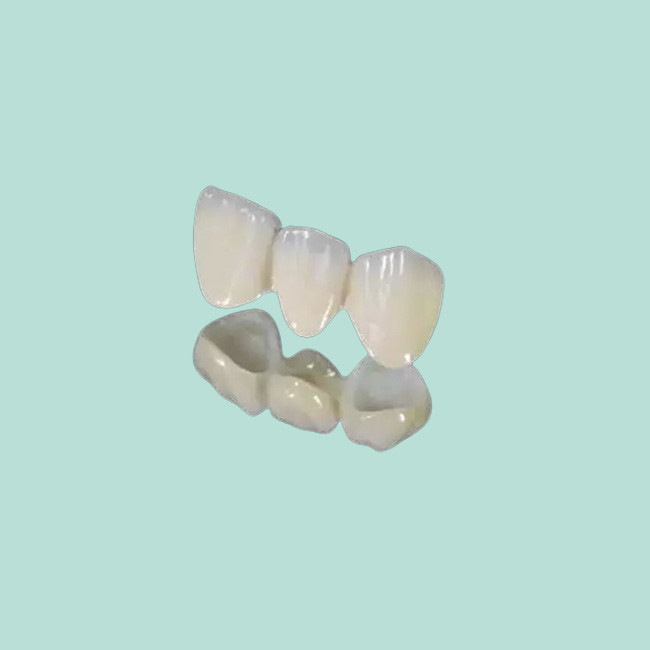 Wear Natural Crown Bridge Teeth Titanium Alloy Single Ended Fixed Bridge Crown