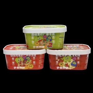 Quality factory produce printed Medium Square Paper Bowl Packaging - Secure Packaging with paper lids wholesale