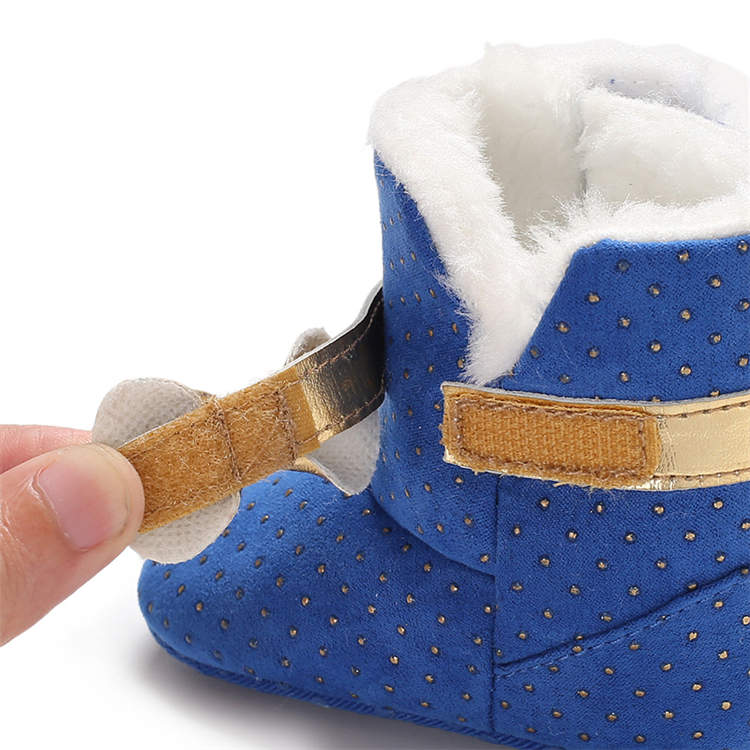 New designed Cotton plush with gold bowknot 0-18 months Walking baby boots