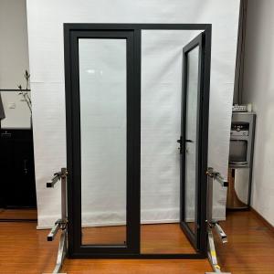 Quality 5mm Glass Aluminium Hinged Doors With Color And Powder Coating Surface Finish wholesale