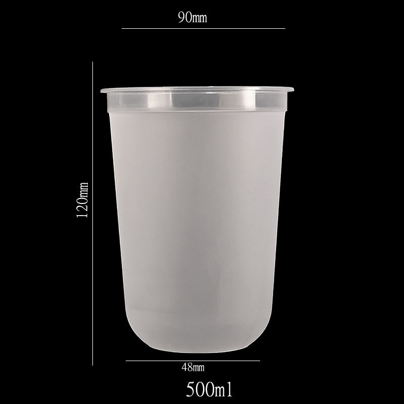 Frosted Takeaway Disposable Plastic Cups Custom Cold Cups