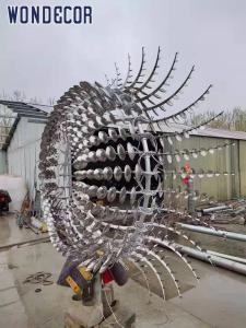Quality Large Forged Metal Sculpture 300cm Metal Kinetic Wind Sculpture wholesale