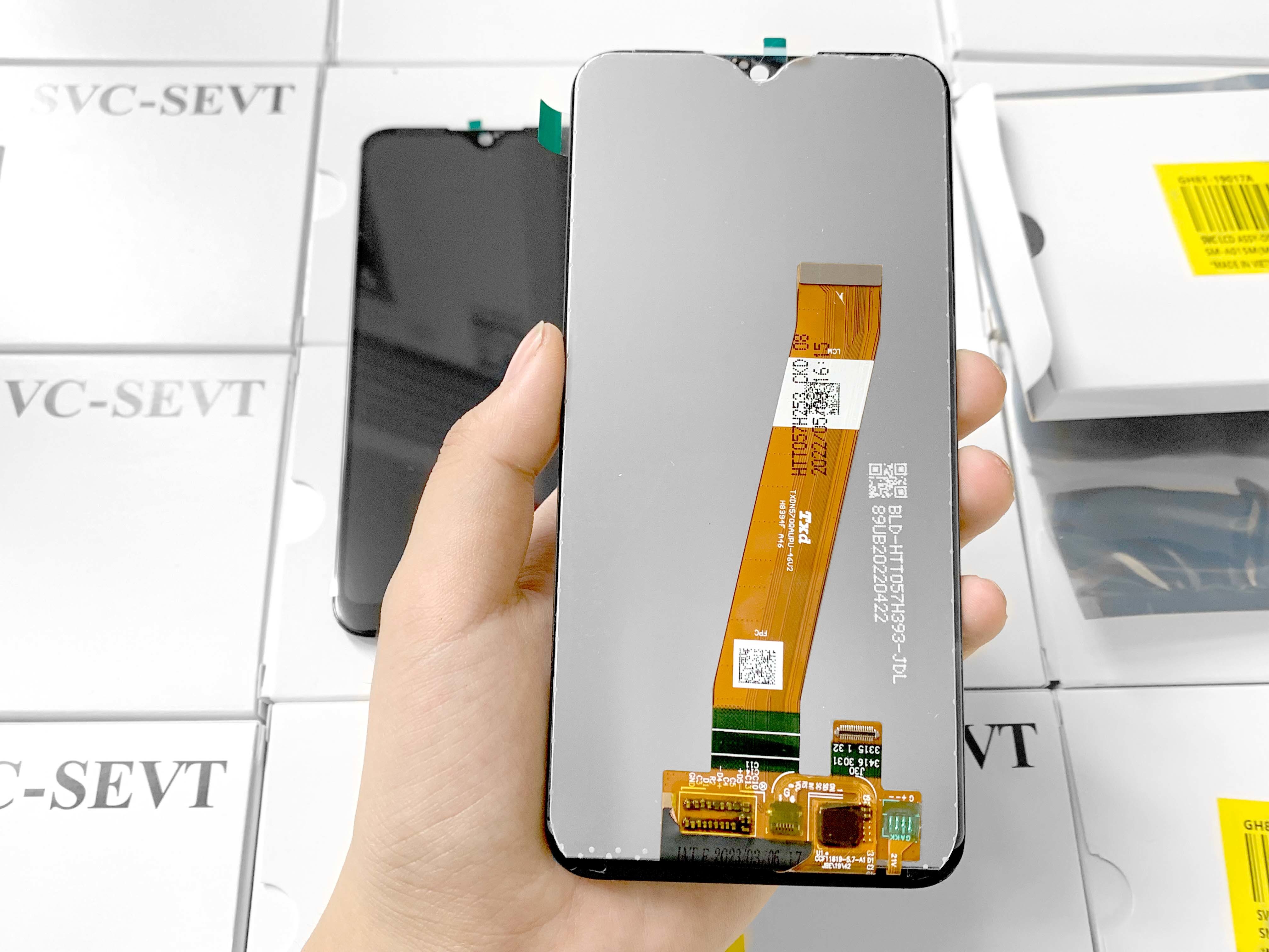 Original Mobile Phone A01 LCD Display Screen With Frame Replacement