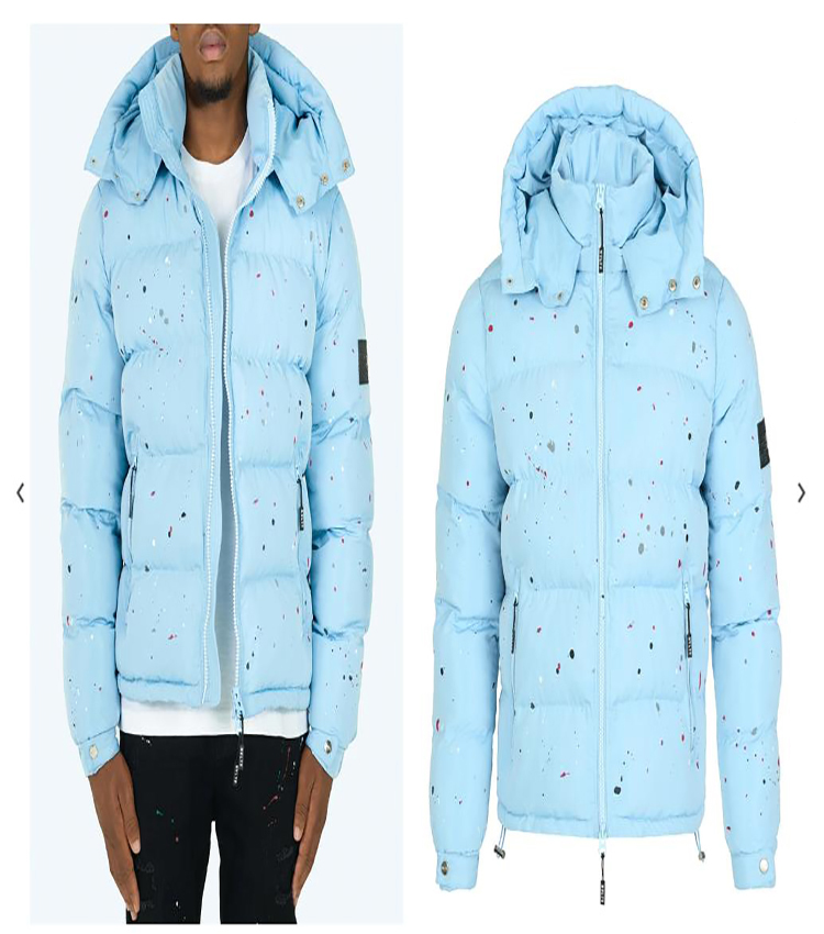 Custom Logo Men's Light Weight Bubble Coats Digital Print Outdoor Puffer Jacket