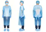 Long Sleeves Waterproof Protective Medical CPE Surgical Gown Hospital Isolation