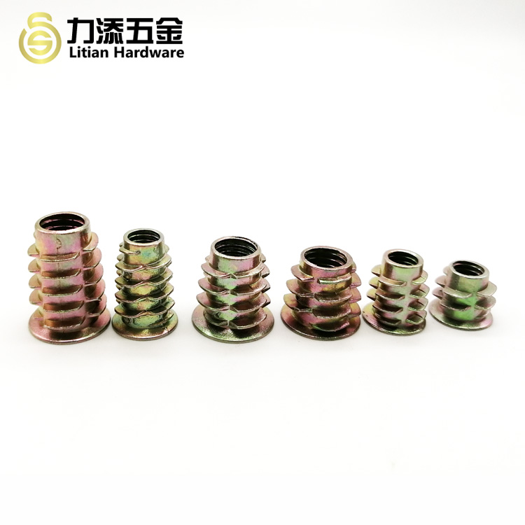 Zinc Alloy Metal Thread Inserts For Wood Lock Nut M3 M4 M5 M6 M8