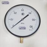 250mm Economy Pressure Gauge Kgf/Cm2 0.6MPa Bottom Black Steel Accuracy 1.6%