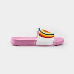 Girls Rainbow loving Heart antislip Beach / Pool / Shower Room EVA Slide Sandals
