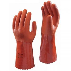Quality 30CM Length Protective Work Gloves , PVC Coated Acid Resistant Gloves wholesale
