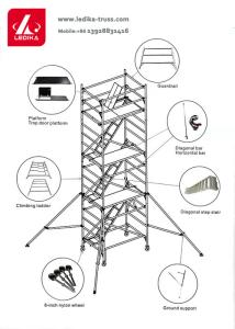Quality Safety Aluminum Scaffolding Tower Outdoor Work Bench Easy Assembled wholesale