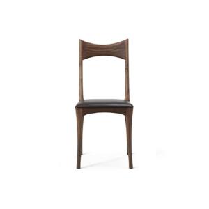 Quality Modern Black Leather Upholstered Dining Chairs Wood Legs Kitchen Use wholesale