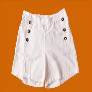 Quality 30% Cotton Ladies White Shorts wholesale