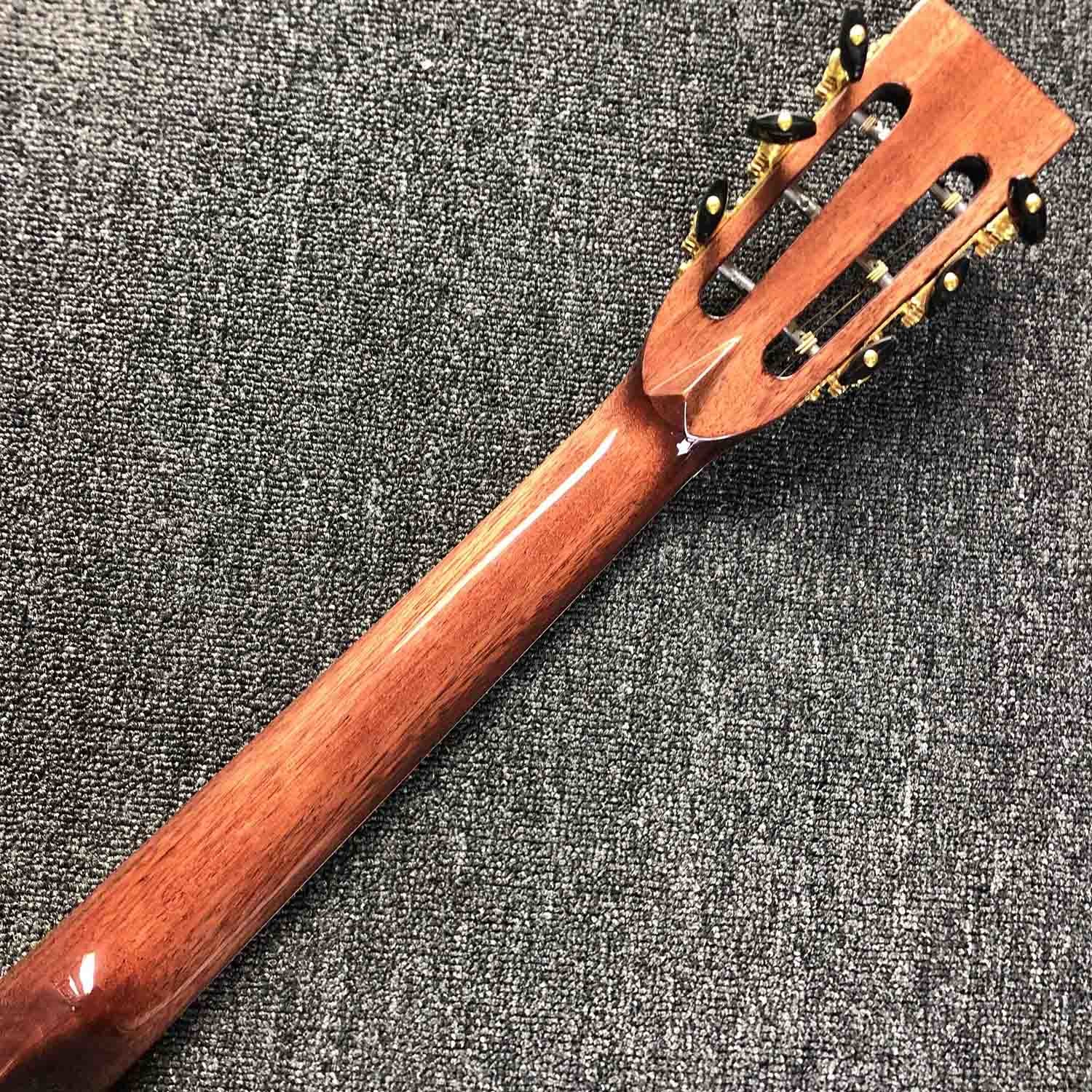 OEM custom guitar, OOO42 body shape, Acoustic Guitar,solid Spruce top, real abalone binding and ebony fingerboard