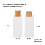 180ml White Lotion Cosmetic Bamboo Bottle With Bamboo Cap