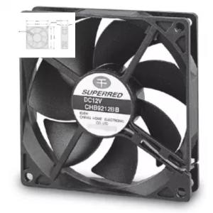 Quality 92x92x20 Vehicle Cooling Fan Plastic PBT 94V0 Impeller AWG26 UL 1007 Lead Wire wholesale