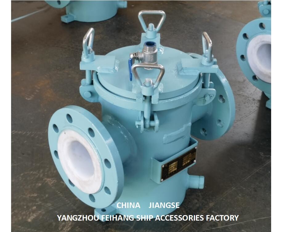 Seawater Suction Filter AS80 CB/T497-2012 Lined With PTFE Body Material: Carbon Steel Filter Cartridge Material: Stainl
