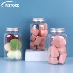 Eco Friendly 500ml Empty Food Plastic Jar With Aluminum Lid And PET Cap