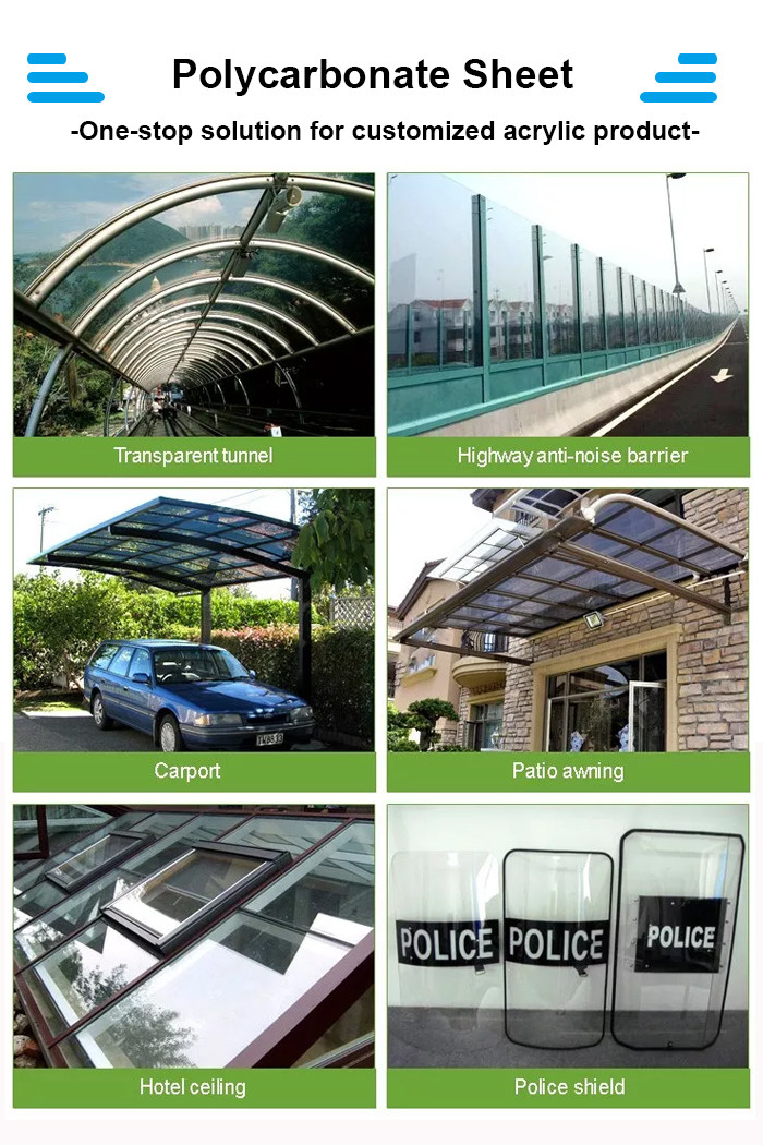 Solid Plastic Perspex Polycarbonate Sheet Clear Greenhouse Panels