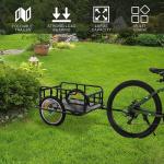 Foldable Bike Cargo Trailer with Bike Hitch, Bicycle Wagon Trailer with 16"
