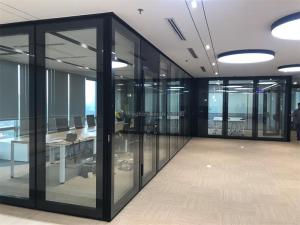 Quality Modern 10mm Movable Glass Partition Walls Easy Installation Modular Glass Office Walls wholesale