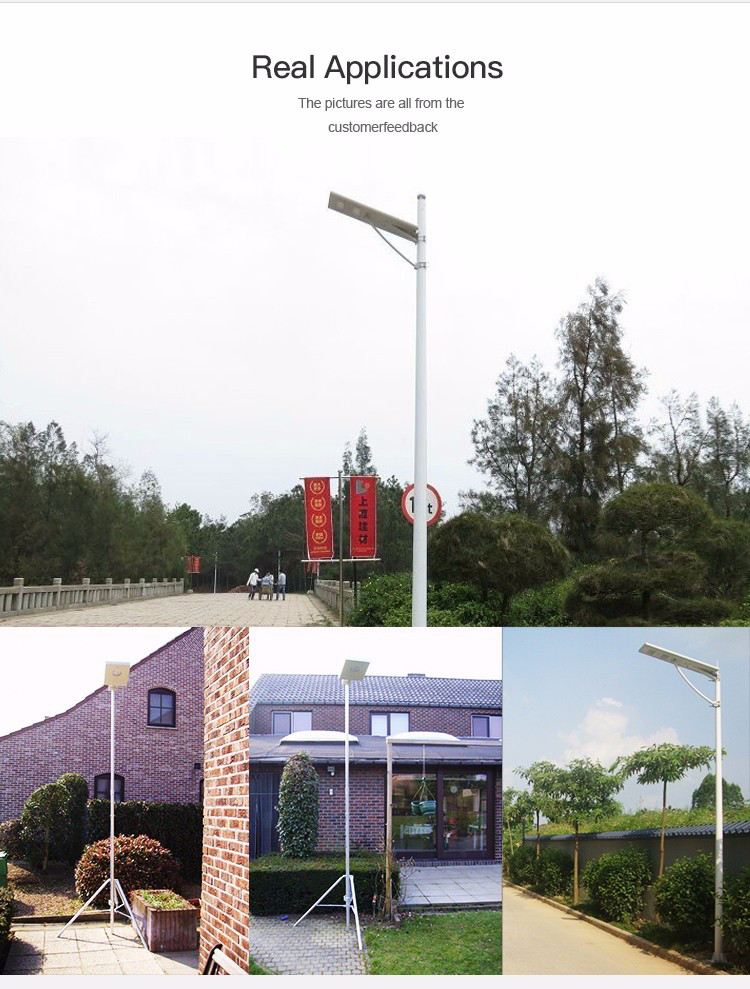 Outdoor lamp garden solar led street light with solar panel 30w