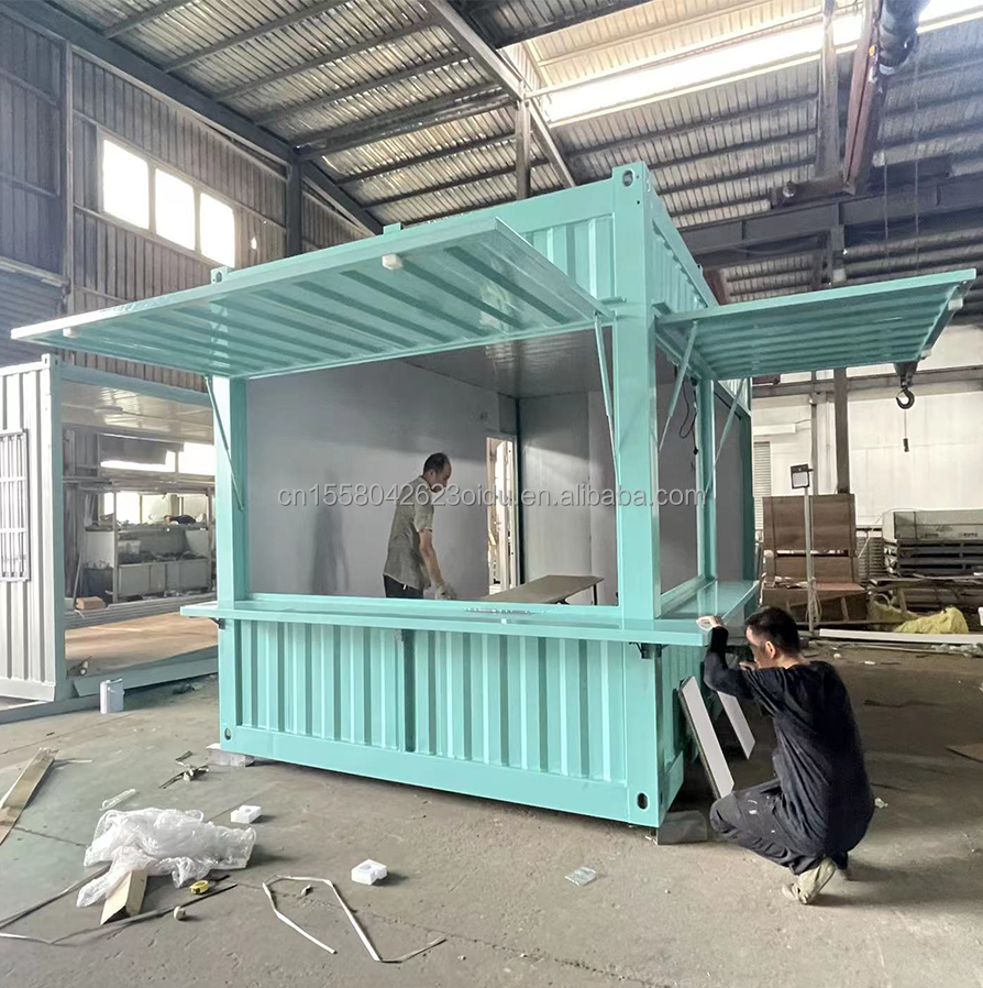 Customized Color Pop-up Shop Container Coffee Shop/Bar/Fast-food in 20FT Flat Packaging for Supermarket Promotion