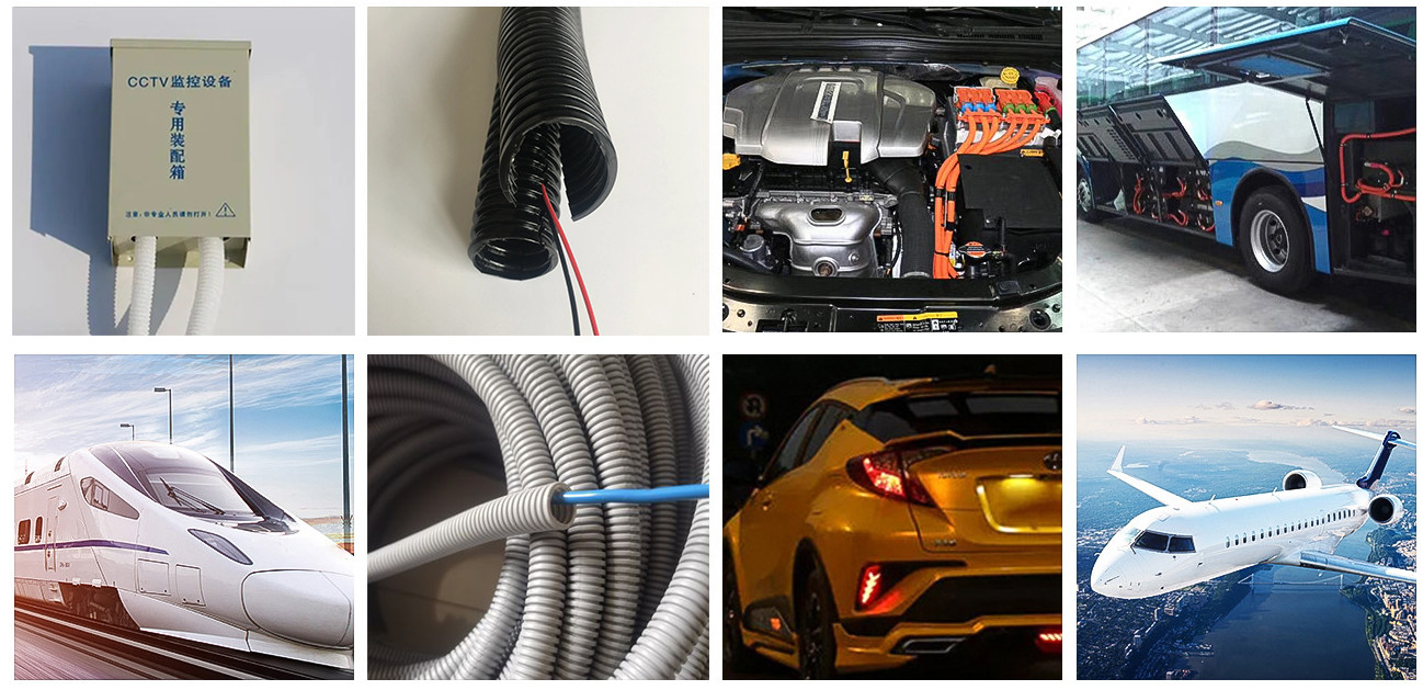 PP Plastic Corrugated Tube 125 Centigrade Flame Retardant For Water Against