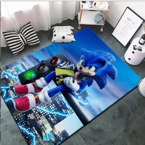 Quality Hedgehog Sonic Crystal Velvet Floor Carpets For Boy Bedroom wholesale