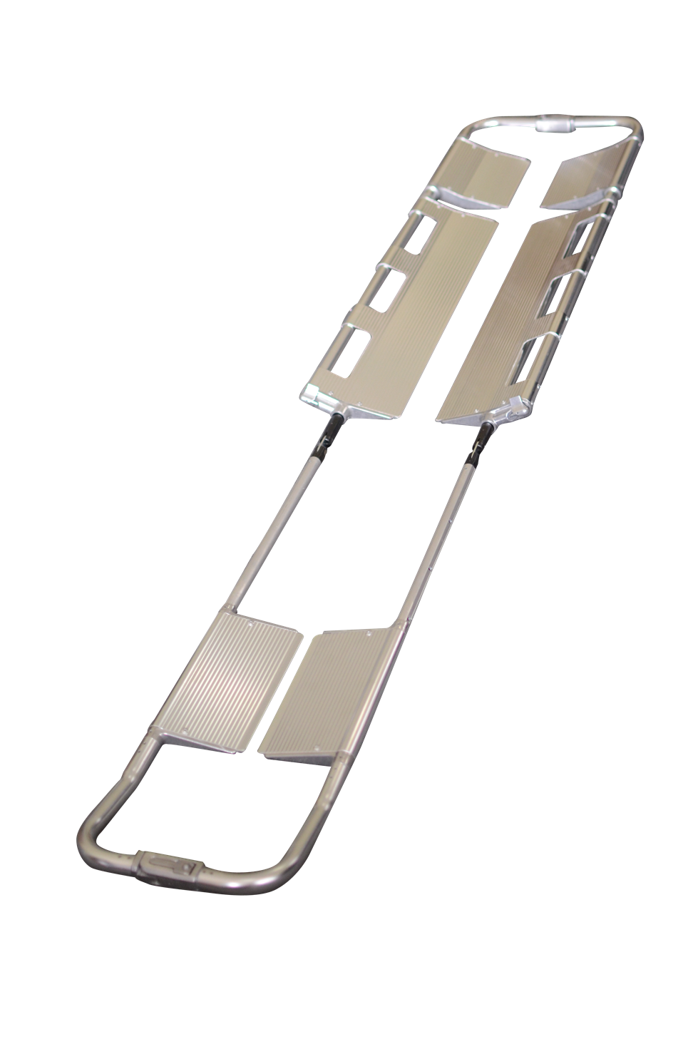 60mm Hospital Folding Scoop Stretcher Trolley Manual Power 180 Deg Adjustable