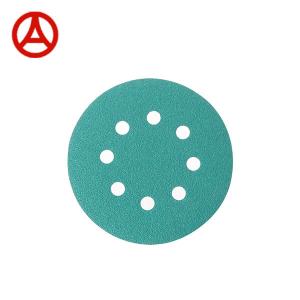 Quality 1000 Grit Hook And Loop Sandpaper Green Film Polyetser Sanding Disc wholesale
