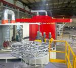 High Stability Turret Roll Molding Machine Metal Roto Moulding Machine
