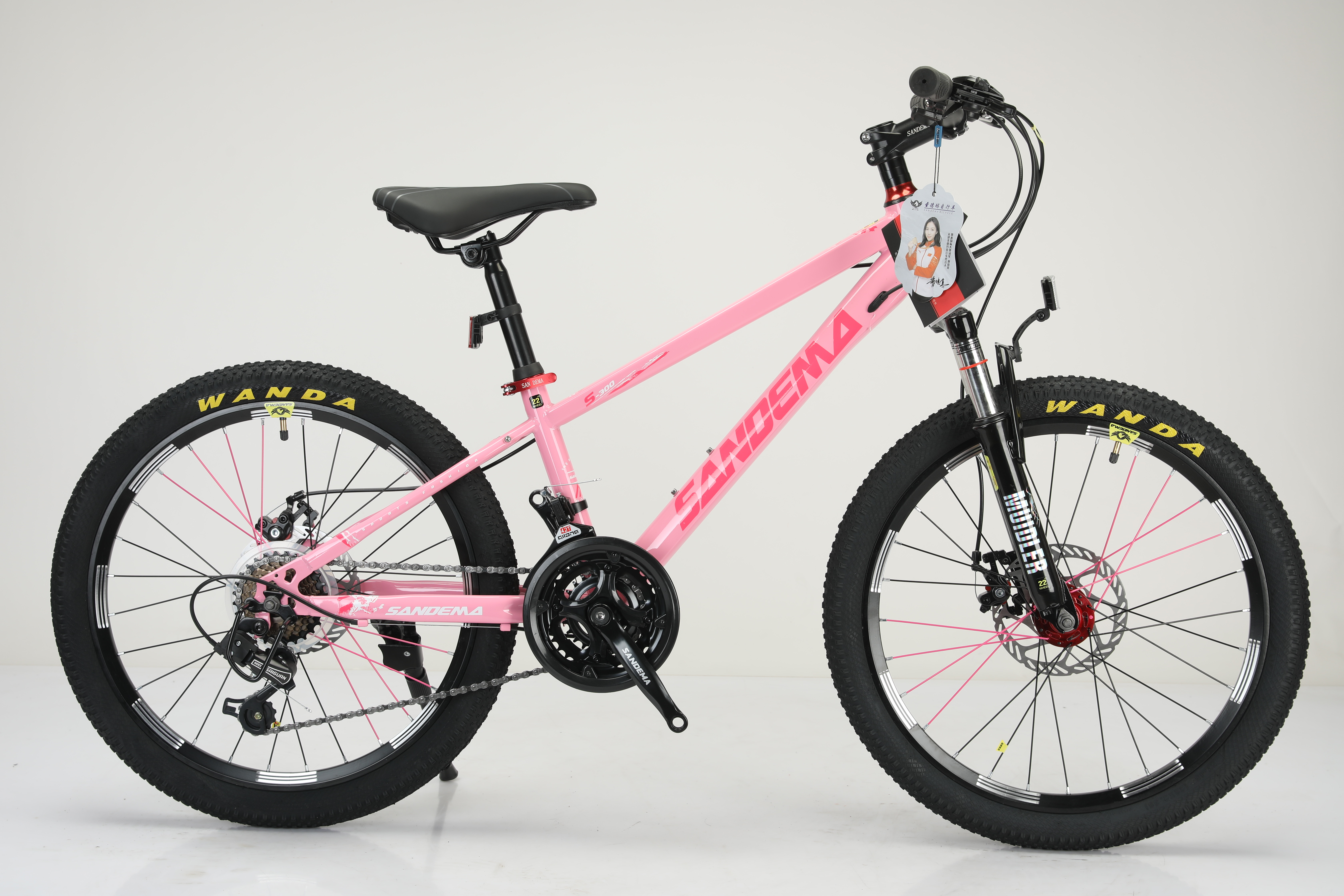 Steel Frame 20 Inch WANDA 20*2.125 Tyre Children Bicycle For Durable 21 Speeds MTB