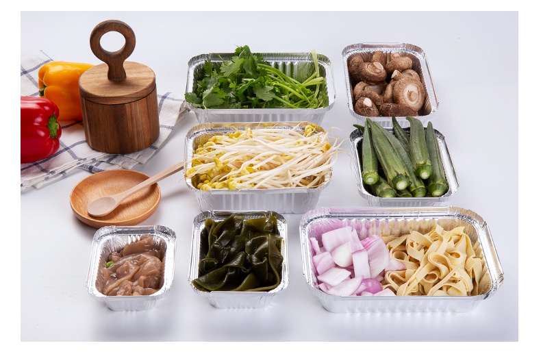 Fast Food Disposable Foil Bbq Grill Pan Half Size Medium almunium Foil Container