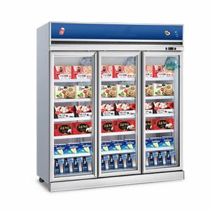 Quality Convenience Store Upright Glass Door Freezer Fridge Refrigeration Equipment wholesale
