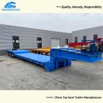 Three Axle 80 Tons Removable Gooseneck Low Bed Trailer For Excavator Transport