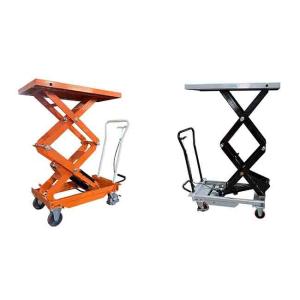 Quality Mobile 0.8 Ton Double Scissor Lift Tables 1010mmx520mm Max Height 1410mm wholesale