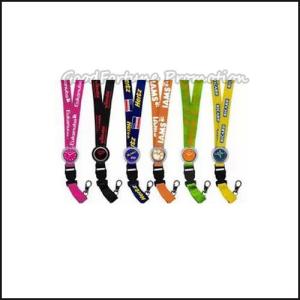 Quality Eco customed promotional printed logo polyester lanyard with watch fair exhibition wholesale