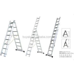 Quality Natural Silver Anodized Aluminum Materrial Ladders Household Step Ladder wholesale