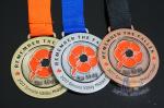 Antique Brass Plating Bespoke Logo Competition Medals Recess Sandblasted Effect