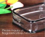 5 Pack Clear PVC Zippered Toiletry Carry Pouch Portable Cosmetic Makeup Bag for