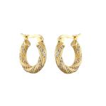 24K Chunky Gold Plated Hoop Earrings