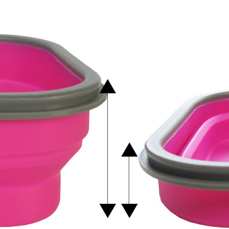 Hot sell Custom Oven Safe Folding 3 Compartment Silicone Food Containers Lunch Box