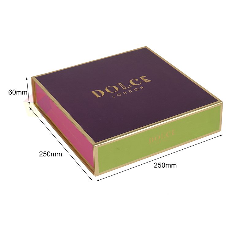 Magnetic Closure Diwali Sweets Gift Box Customizable With Gold Paper Divider
