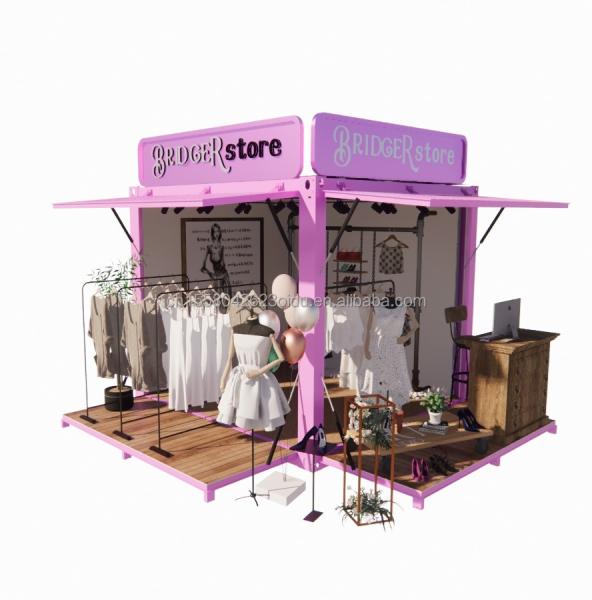 Hotel Promotion 10ft Pop-up Container Clothing Store with Steel Frame and
